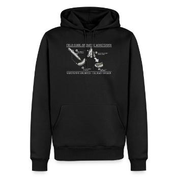 Guide de terrain du bâton de saucisse Art du grill - Sweat à capuche Premium bio Homme - noir - Devant - Nico (187cm)