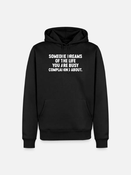 Positive Thinking Inspirational Motivational - Men’s Premium Organic Hoodie - black