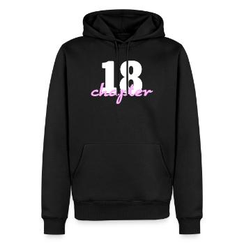 Chapter 18 - 18. Geburtstag Poster & Design - Männer Premium Bio Hoodie - Schwarz - Vorne - Nico (187cm)