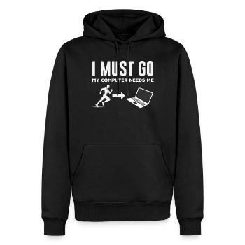 Computer Needs Me Programmierer - Männer Premium Bio Hoodie - Schwarz - Vorne - Nico (187cm)