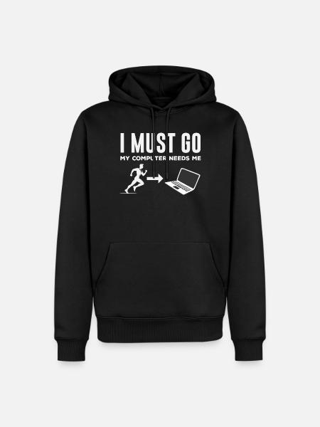 Computer Needs Me Programmierer - Männer Premium Bio Hoodie - Schwarz