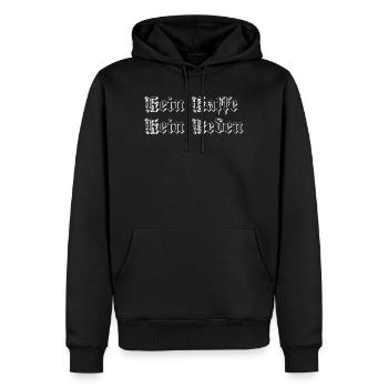 Kein kaffe kein Reden - Sweat à capuche Premium bio Homme - noir - Devant - Nico (187cm)