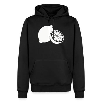 Zitrus-Silhouette Zitronen - Männer Premium Bio Hoodie - Schwarz - Vorne - Nico (187cm)