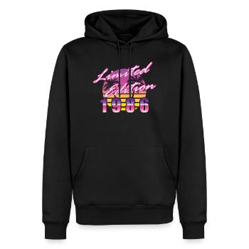 40th Birthday Limited Edition 1986 vintage - Men’s Premium Organic Hoodie - black - Front - Nico (187cm)