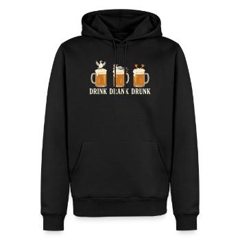 Drink Drank Drunk Beer Seagulls Beach - Männer Premium Bio Hoodie - Schwarz - Vorne - Nico (187cm)
