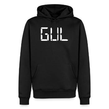 Yellow - LCD - Men’s Premium Organic Hoodie - black - Front - Nico (187cm)