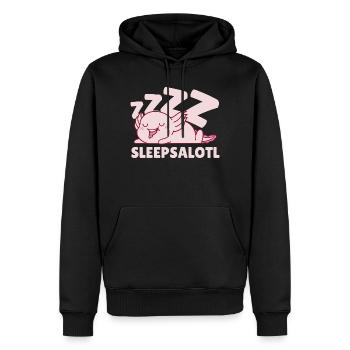Sleepsalotl - Men’s Premium Organic Hoodie - black - Front - Nico (187cm)