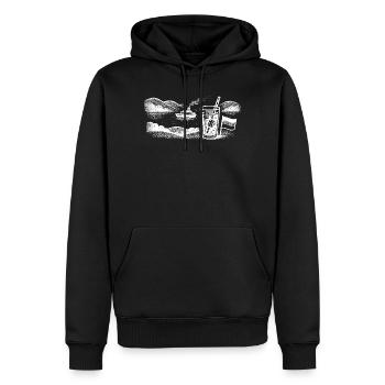 Holiday feeling - Men’s Premium Organic Hoodie - black - Front - Nico (187cm)