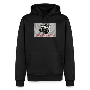 Staffie Nation - 059 - Men’s Premium Organic Hoodie - black - Front - Nico (187cm)