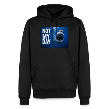 Hai Not My Day - Men’s Premium Organic Hoodie - black - Front - Nico (187cm)