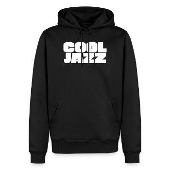Cool Jazz  - Men’s Premium Organic Hoodie - black - Front - Nico (187cm)
