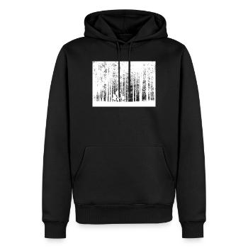 Freedom on two wheels – cyclists in the forest - Men’s Premium Organic Hoodie - black - Front - Nico (187cm)