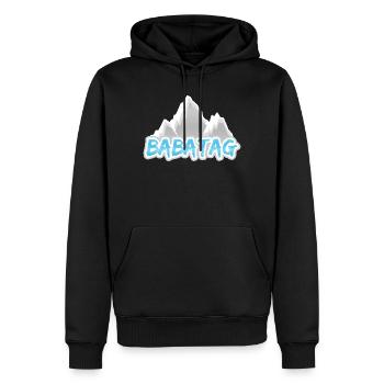 Hiking Babatag - Men’s Premium Organic Hoodie - black - Front - Nico (187cm)