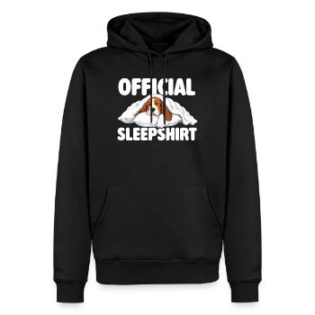 Chemise de nuit officielle - Mignonne maman de chien basset hound - Sweat à capuche Premium bio Homme - noir - Devant - Nico (187cm)