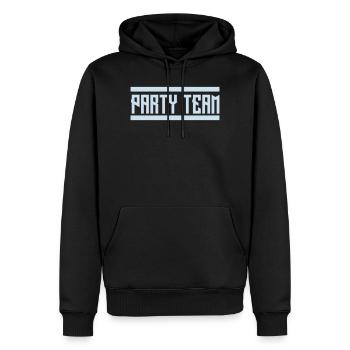 party_team - Men’s Premium Organic Hoodie - black - Front - Nico (187cm)