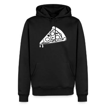 Pizza Slice Gift Pizzeria - Men’s Premium Organic Hoodie - black - Front - Nico (187cm)