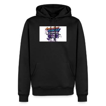 Cœur analogique, monde numérique - Sweat à capuche Premium bio Homme - noir - Devant - Nico (187cm)