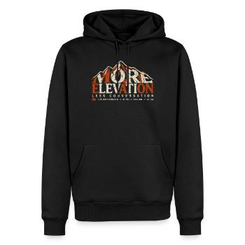 Plus de randonnée en altitude - Sweat à capuche Premium bio Homme - noir - Devant - Nico (187cm)