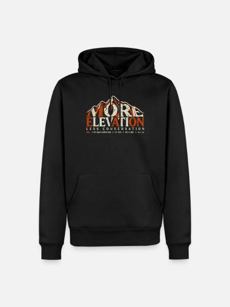 More Elevation Hiking - Men’s Premium Organic Hoodie - black