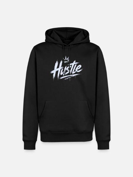 Hustle – Streetwear - Männer Premium Bio Hoodie - Schwarz