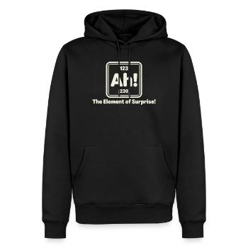 Ah ! Élément de surprise - Sweat à capuche Premium bio Homme - noir - Devant - Nico (187cm)