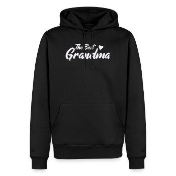 Meilleur design de cœur de grand-mère - Sweat à capuche Premium bio Homme - noir - Devant - Nico (187cm)