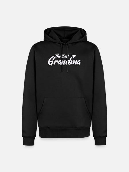 Beste Oma Herzdesign - Männer Premium Bio Hoodie - Schwarz