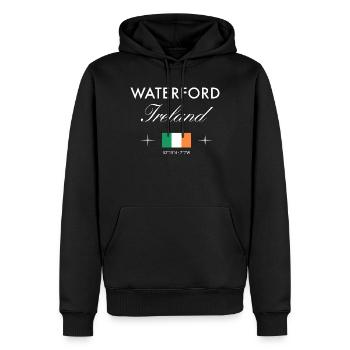 Waterford Irland Koordinaten Reise Souvenir - Männer Premium Bio Hoodie - Schwarz - Vorne - Nico (187cm)
