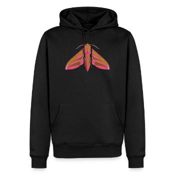 Elephant Hawk Moth Deilephila elpenor Styl de dessins animés - Sweat à capuche Premium bio Homme - noir - Devant - Nico (187cm)