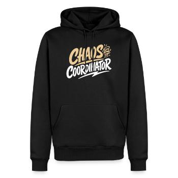 Chemise de la Coordinateur du Chaos Drôle - Sweat à capuche Premium bio Homme - noir - Devant - Nico (187cm)