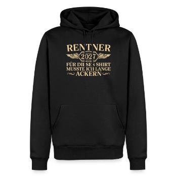 Rentner 2027 Lange Ackern Ruhestand Geschenk - Männer Premium Bio Hoodie - Schwarz - Vorne - Nico (187cm)