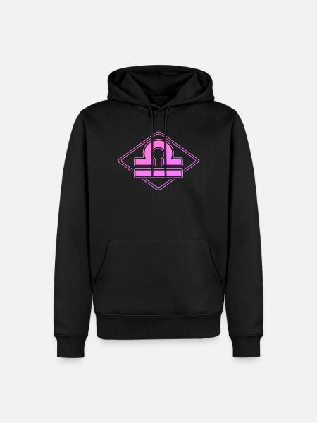 Sternzeichen Waage - Männer Premium Bio Hoodie - Schwarz