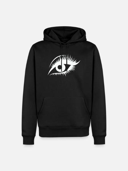 Auge - Männer Premium Bio Hoodie - Schwarz