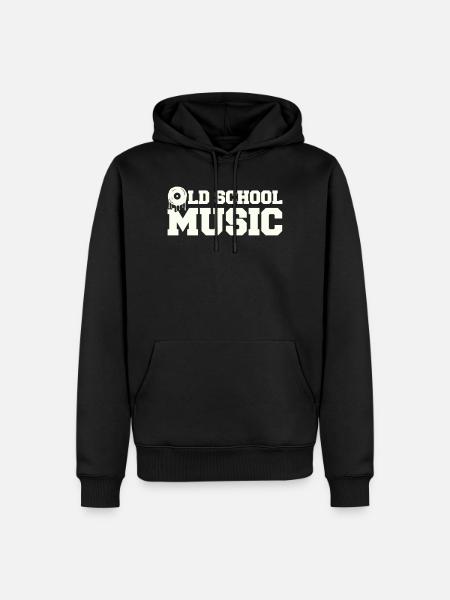 Old School Music Retro Grooves - Männer Premium Bio Hoodie - Schwarz