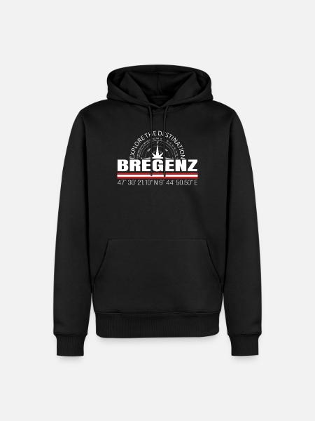 Bregenz - Männer Premium Bio Hoodie - Schwarz