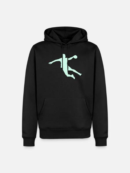 Handball Silhouette - Männer Premium Bio Hoodie - Schwarz