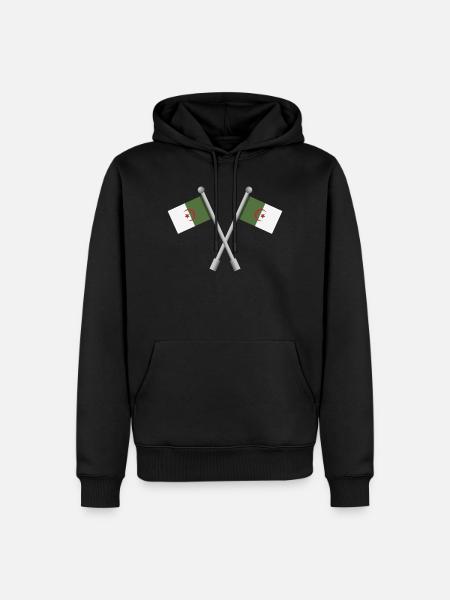 Algerische Flagge - Männer Premium Bio Hoodie - Schwarz