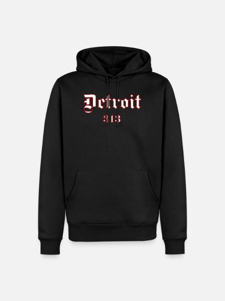 Detroit 313 - Männer Premium Bio Hoodie - Schwarz
