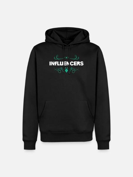 Influencer Flair Ornament - Männer Premium Bio Hoodie - Schwarz