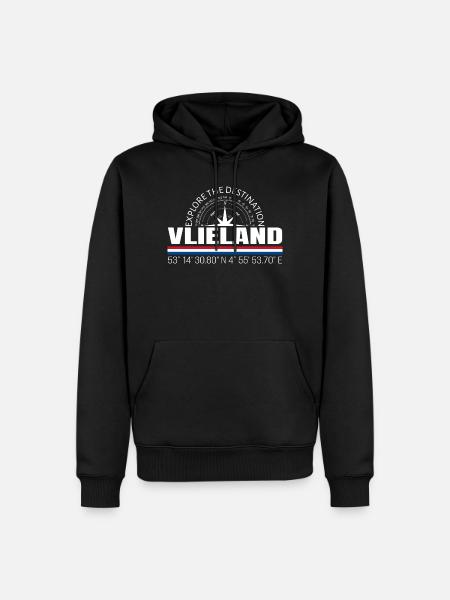 Vlieland - Männer Premium Bio Hoodie - Schwarz
