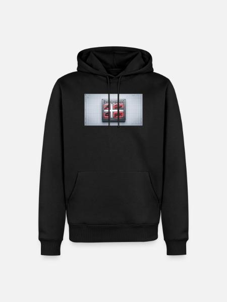 Danmark Neon Quad Panel - Männer Premium Bio Hoodie - Schwarz