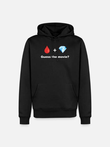 Bluttropfen und Diamant - Männer Premium Bio Hoodie - Schwarz