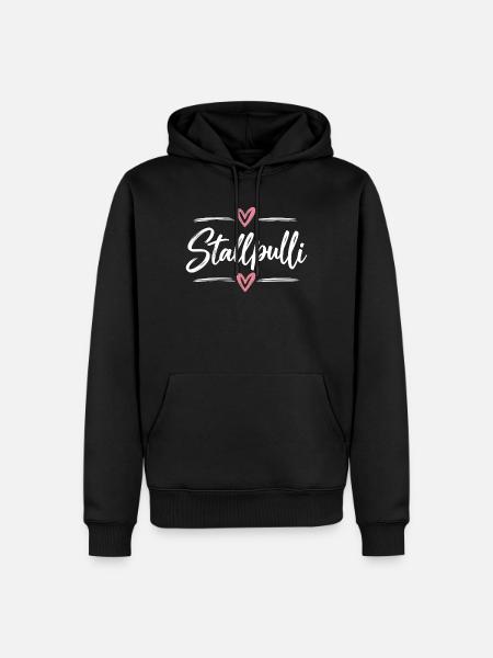 Stallpulli - Pferd - Reiterin - Stall - Pullover - Männer Premium Bio Hoodie - Schwarz
