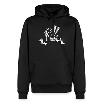 Salsa Tanzen - Turn Patterns Over Small Talk - Männer Premium Bio Hoodie - Schwarz - Vorne - Nico (187cm)