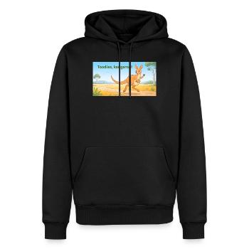 TOODLES KANGAROO - Männer Premium Bio Hoodie - Schwarz - Vorne - Nico (187cm)