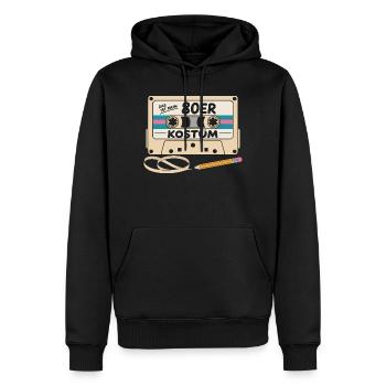 Das ist mein 80er Kostüm Karneval Mottoparty - Männer Premium Bio Hoodie - Schwarz - Vorne - Nico (187cm)