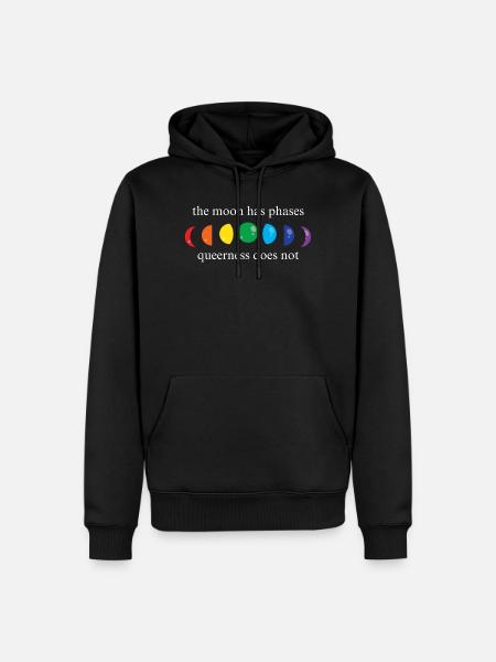 Seltsame Mondphasen - Männer Premium Bio Hoodie - Schwarz