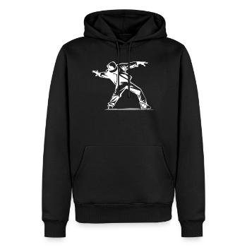 Breakdancer Skizze - Männer Premium Bio Hoodie - Schwarz - Vorne - Nico (187cm)