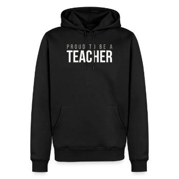 Stolz, Lehrer zu sein – Lehrergeschenk - Männer Premium Bio Hoodie - Schwarz - Vorne - Nico (187cm)