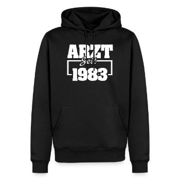 Arbeitsmediziner 19 - Männer Premium Bio Hoodie - Schwarz - Vorne - Nico (187cm)